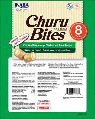 Churu Bites Wraps Chicken with Tuna Recipe Grain-Free Soft & Chewy Dog Treats, 0.42-oz, pack of 8