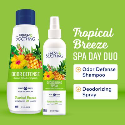 Fresh & Soothing Odor Defense Dog & Cat Shampoo, Tropical Breeze Scent, 22-fl oz bottle