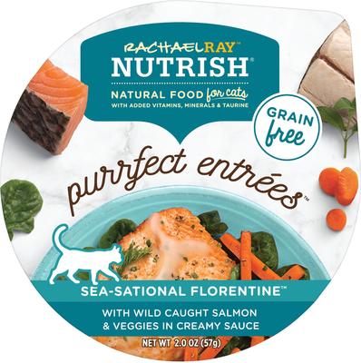 Purrfect Entrees Grain-Free Fin-Tastic Primavera with Yellowfin Tuna & Veggies in Savory Sauce Wet Cat Food, 2-oz, case of 12