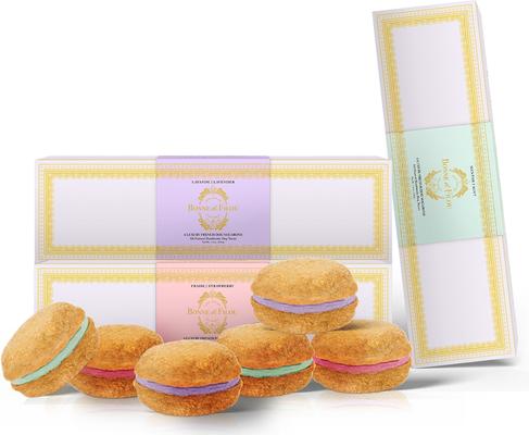 Luxury French Macarons Strawberry, Lavender & Mint Variety Pack Dog Treats, 18 count