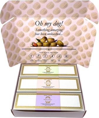 Luxury French Macarons Strawberry, Lavender & Mint Variety Pack Dog Treats, 18 count