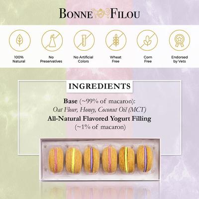 Luxury French Macarons Strawberry, Lavender & Mint Variety Pack Dog Treats, 18 count