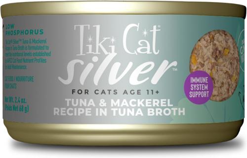 Silver Tuna & Mackerel Grain-Free Wet Cat Food, 2.4-oz, case of 12