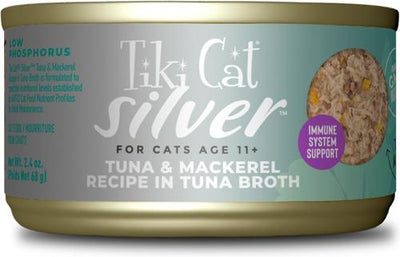 Silver Tuna & Mackerel Grain-Free Wet Cat Food, 2.4-oz, case of 12