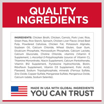 Senior Adult 7+ Healthy Cuisine Roasted Chicken, Carrots & Spinach Stew Wet Dog Food, 12.5-oz can, case of 12