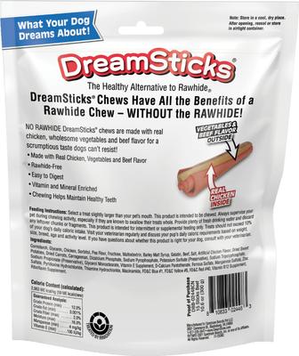 Bundle: Variety Pack - DreamBone DreamSticks Chicken Chews Dog Treats, Beef & Bacon & Cheese Flavors