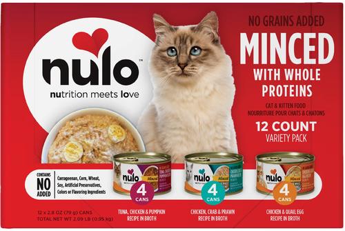 Chicken, Tuna & Pumpkin with Whole Meat Variety Pack Minced Wet Cat Food, 2.8-oz can, case of 12