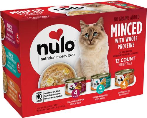 Chicken, Tuna & Pumpkin with Whole Meat Variety Pack Minced Wet Cat Food, 2.8-oz can, case of 12