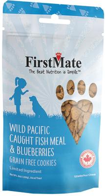 Wild Pacific Caught Fish Meal & Blueberries Dog Treats, 8-oz bag