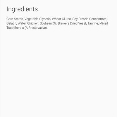 Golosinas masticables para gatos con sabor a pollo, bolsa de 3.74 oz