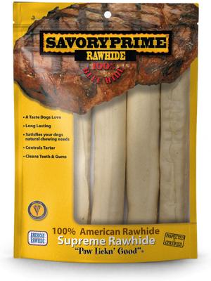 Supreme Rawhide Retriever Rolls 10" Dog Chews, 8 count