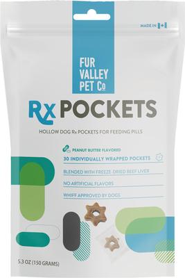 Rx Pockets Peanut Butter Dog Treats, 5.3-oz bag