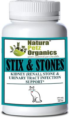STIX & STONES * Kidney, Urinary Tract Infection & Stone Support* Cat Supplement, 150 count