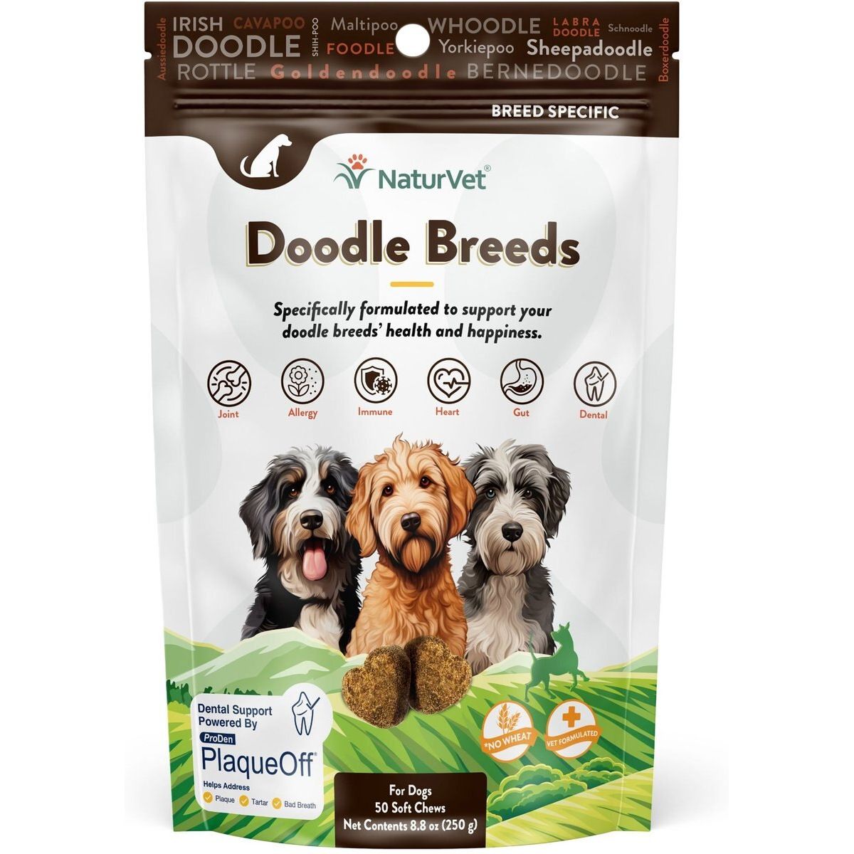 NaturVet Breed Specific Doodle Breeds, 50 masticables