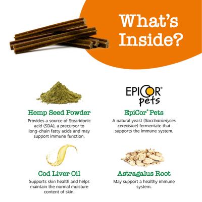 Hemp Elements Aller-Immune OraStix Peppermint Flavored Dog Dental Chews, 25-oz bag