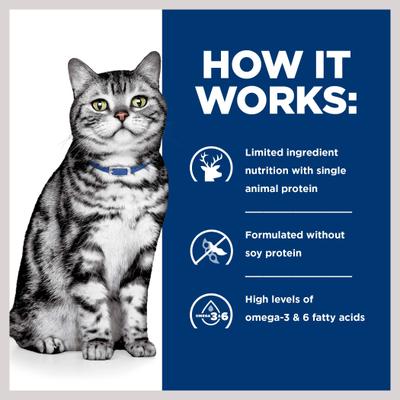 d/d Skin/Food Sensitivities Venison & Green Pea Dry Cat Food, 8.5-lb bag