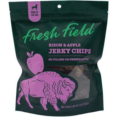 Premios para perros de cecina de bisonte y manzana sin OMG, bolsa de 14 oz