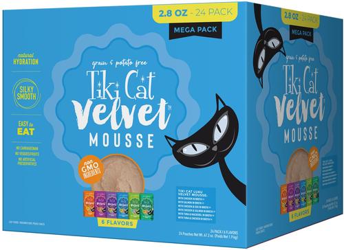 Luau Velvet Mousse Tuna & Mackerel Grain-Free Wet Cat Food, 2.8-oz pouch, case of 12