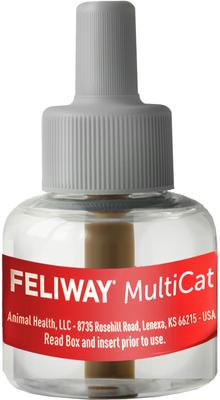 Bundle: Feliway MultiCat Calming Diffuser Refill for Cats, 1 count + World's Best Multi-Cat Unscented Clumping Corn Litter