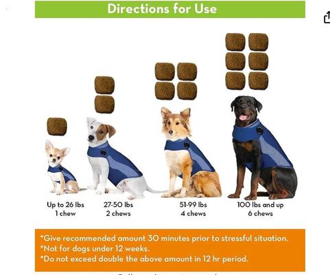 Hemp Calming Dog Chews, 180 Count