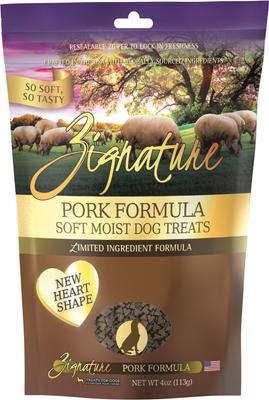 Bundle: Zignature Pork Limited Ingredient Formula Dry Food, 12.5-lb bag + Ziggy Bars Biscuit Treats, 12-oz bag + Soft Dog Treats, 4-oz bag