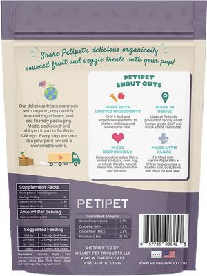 Omega DHA Bites with Marine Algae DHA + EPA Apple & Carrot Flavored Soft Chew Brain & Heart Health Supplement for Dogs, 7-oz bag