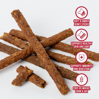 Beef, Sweet Potato, Pumpkin & Flaxseed with Real Superfoods Jerky Dog Treats, 8-oz bag