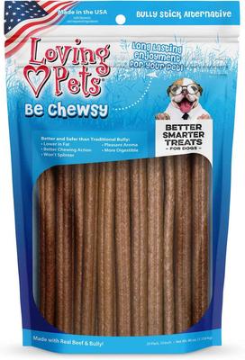 Be Chewsy 10-in Dog Bully Stick Treat, 40-oz bag, 20 count