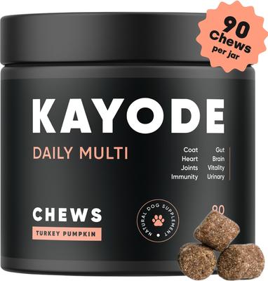 Daily Multi Turkey & Pumpkin Flavored Chews Vitamin Supplement for Dogs, 90 count
