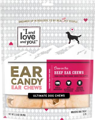 Ear Candy Beef Ear Dog Chews, 5 pack