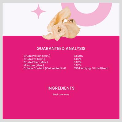 Ear Candy Beef Ear Dog Chews, 5 pack