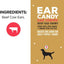 Ear Candy Beef Ear Dog Chews, 5 pack
