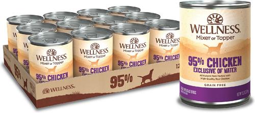 95% Whitefish Natural Grain-Free Wet Dog Food Topper, 13.2-oz can, case of 12