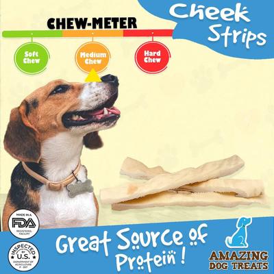6-inch Beef Cheek Strips Dog Treats, 12 count