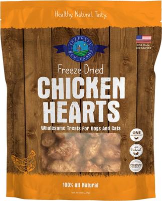 Chicken Hearts Freeze-Dried Dog & Cat Treats, 8-oz bag