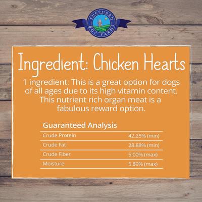 Chicken Hearts Freeze-Dried Dog & Cat Treats, 8-oz bag