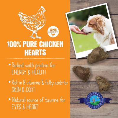 Chicken Hearts Freeze-Dried Dog & Cat Treats, 8-oz bag