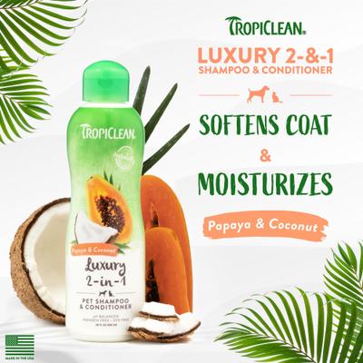 Luxury 2-in-1 Papaya & Coconut Dog Shampoo & Conditioner, 2.5-gal bottle, bundle of 2
