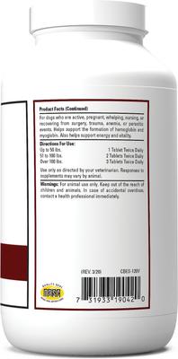 Blood & Energy Blood & Endurance Support Chewable Tablets Dog Supplement, 120 count