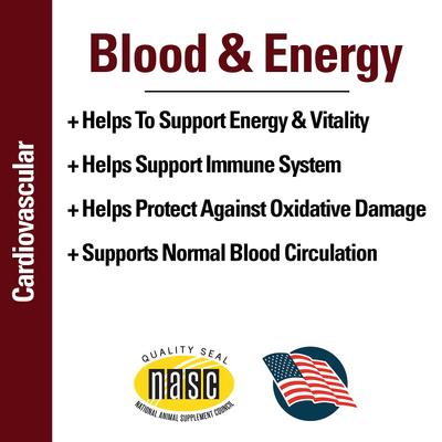 Blood & Energy Blood & Endurance Support Chewable Tablets Dog Supplement, 120 count