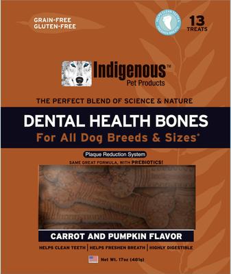 Grain-Free Carrot & Pumpkin Flavored Dental Dog Treats, 13 count