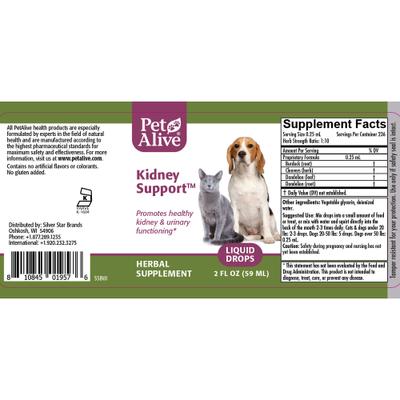 Kidney Support Dog & Cat Supplement, 2-fl oz bottle