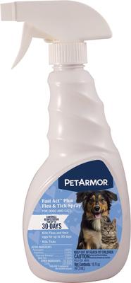 Fastact Plus Flea & Tick Spray for Dogs & Cats, 16-fl oz bottle