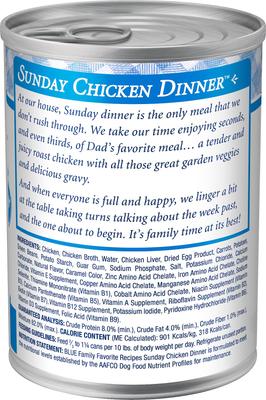 Family Favorite Grain-Free Recipes Sunday Chicken Dinner Canned Dog Food, 12.5-oz, case of 12
