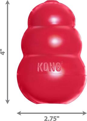 Bundle: KONG Classic Dog Toy, Large + KONG Stuff'N Peanut Butter Snacks Large Dog Treats, 11-oz