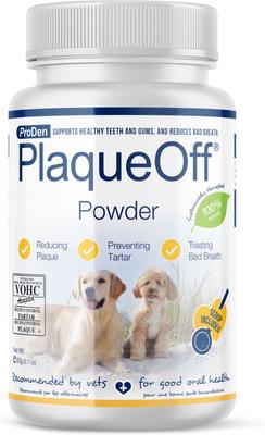 Bundle: ProDen PlaqueOff Powder Dog & Cat Supplement, 60g bottle + ProDen PlaqueOff System Natural Bacon Flavored Dental Bone Dog Treats, 13 count