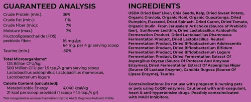 Holistic Super Food Broth Tissue & Cell Support Beef Flavor Concentrate Powder Dog & Cat Supplement, 4.5-oz bag