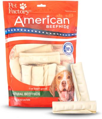 Beefhide Rolls 4 to 4.5-inch Natural Flavored Dog Hard Chews, 22 count