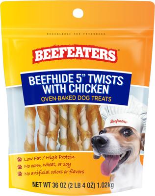 Beefhide Twist Chicken Jerky Dog Treats, 36-oz bag