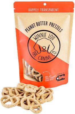 Peanut Butter Pretzels Crunchy Dog Treats, 4-oz bag